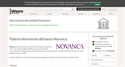 Desktop Screenshot of novanca.iahorro.com