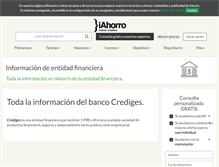 Tablet Screenshot of crediges.iahorro.com